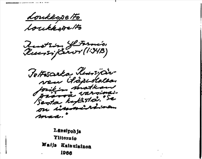 Bild på arkivkortet för arkivposten Loukkopelto