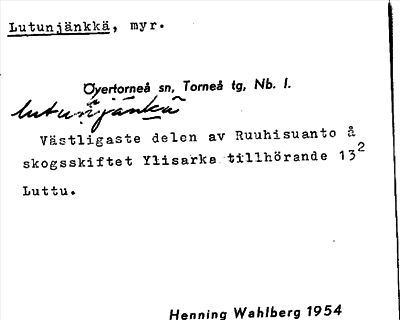 Bild på arkivkortet för arkivposten Lutunjänkkä