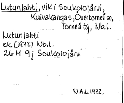 Bild på arkivkortet för arkivposten Lutunlahti