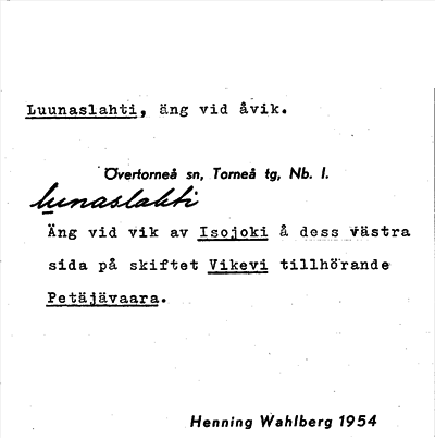 Bild på arkivkortet för arkivposten Luunaslahti