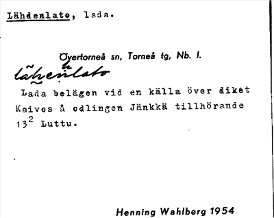 Bild på arkivkortet för arkivposten Lähdenlato
