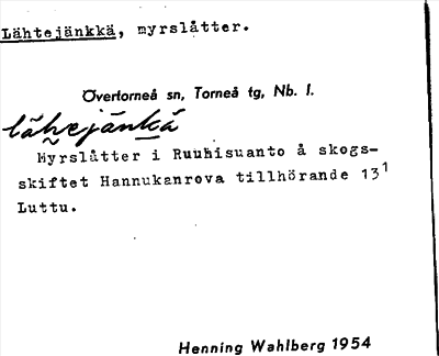 Bild på arkivkortet för arkivposten Lähtejänkkä