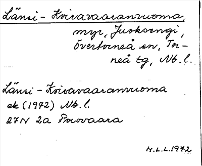 Bild på arkivkortet för arkivposten Länsi-Kviravaaranvuoma