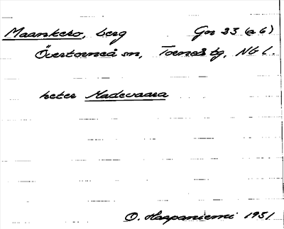 Bild på arkivkortet för arkivposten Maankero