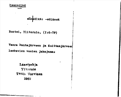 Bild på arkivkortet för arkivposten Maansölkä