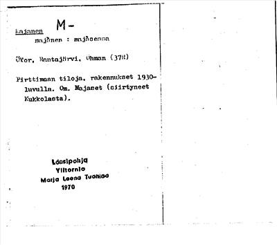 Bild på arkivkortet för arkivposten Majanen