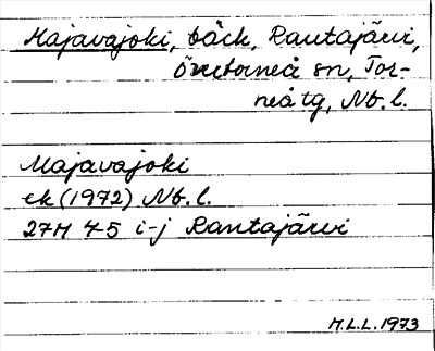 Bild på arkivkortet för arkivposten Majavajoki