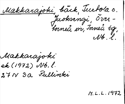 Bild på arkivkortet för arkivposten Makkarajoki