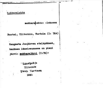 Bild på arkivkortet för arkivposten Makkaralehto