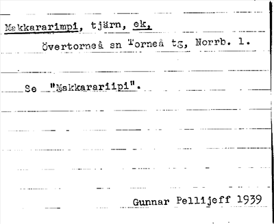 Bild på arkivkortet för arkivposten Makkararimpi, se Makkarariipi