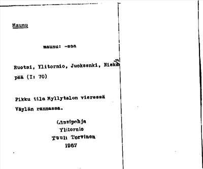 Bild på arkivkortet för arkivposten Maunu