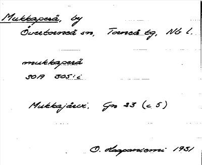Bild på arkivkortet för arkivposten Mukkaperä