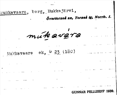 Bild på arkivkortet för arkivposten Mukkavaara