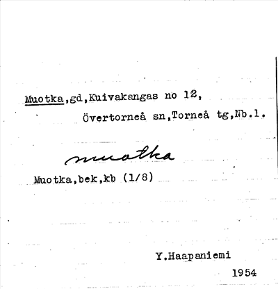 Bild på arkivkortet för arkivposten Muotka