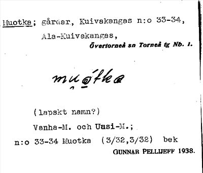 Bild på arkivkortet för arkivposten Muotka