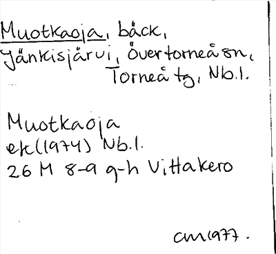 Bild på arkivkortet för arkivposten Muotkaoja