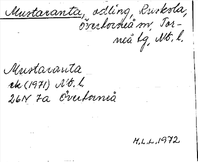 Bild på arkivkortet för arkivposten Mustaranta