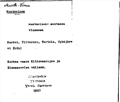 Bild på arkivkortet för arkivposten Mustavinsa
