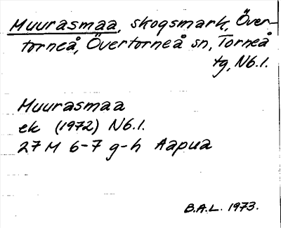 Bild på arkivkortet för arkivposten Muurasmaa