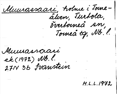 Bild på arkivkortet för arkivposten Muurassaari