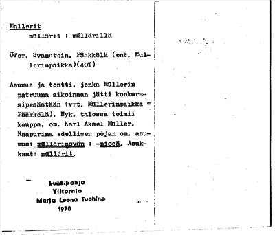Bild på arkivkortet för arkivposten Müllerit