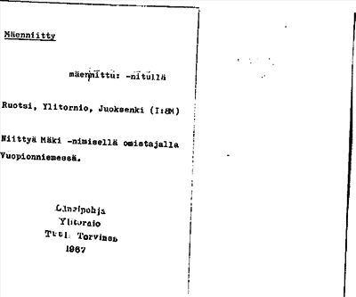 Bild på arkivkortet för arkivposten Mäenniitty