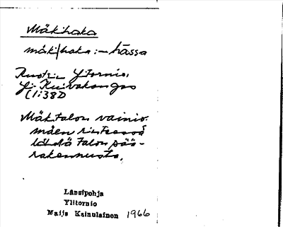 Bild på arkivkortet för arkivposten Mäkihaka