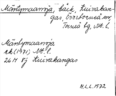 Bild på arkivkortet för arkivposten Mäntymaanoja