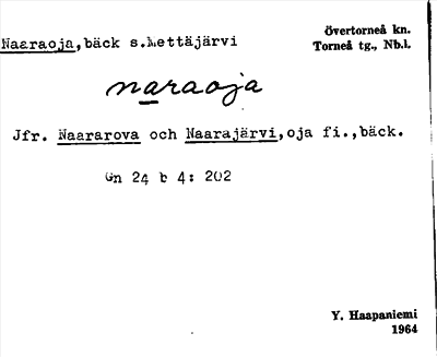Bild på arkivkortet för arkivposten Naaraoja