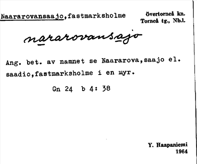 Bild på arkivkortet för arkivposten Naararovansaajo