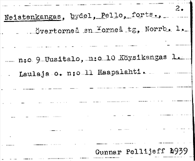 Bild på arkivkortet för arkivposten Neistenkangas