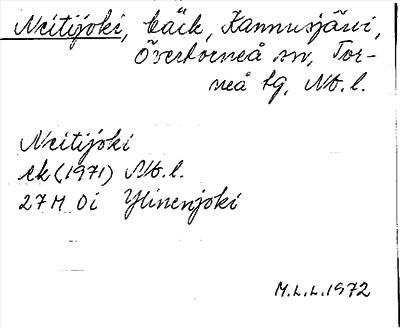 Bild på arkivkortet för arkivposten Neitijoki