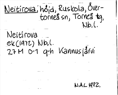 Bild på arkivkortet för arkivposten Neitirova