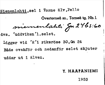 Bild på arkivkortet för arkivposten Niemenlahti