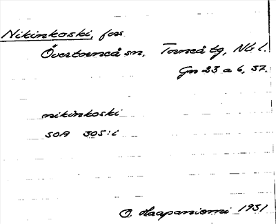 Bild på arkivkortet för arkivposten Nikinkoski