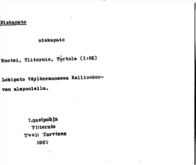 Bild på arkivkortet för arkivposten Niskapato