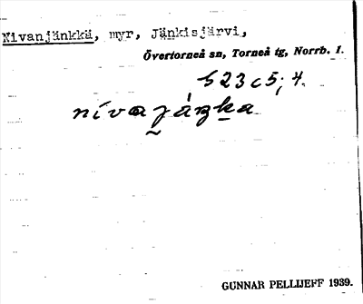 Bild på arkivkortet för arkivposten Nivanjänkkä