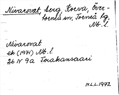 Bild på arkivkortet för arkivposten Nivarovat