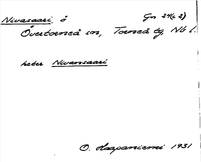 Bild på arkivkortet för arkivposten Nivasaari