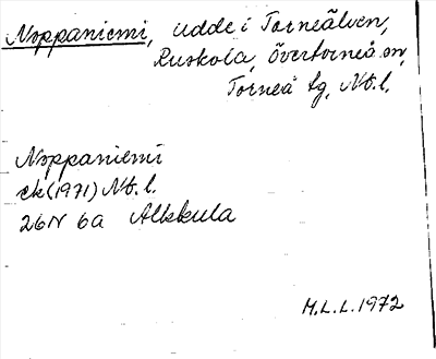 Bild på arkivkortet för arkivposten Noppaniemi