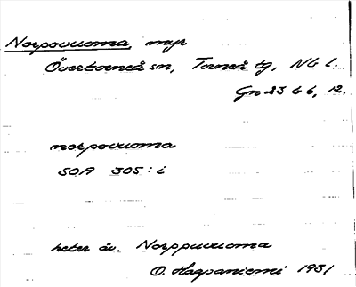 Bild på arkivkortet för arkivposten Norpovuoma