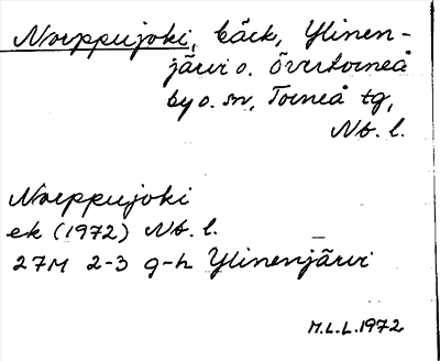 Bild på arkivkortet för arkivposten Norppujoki