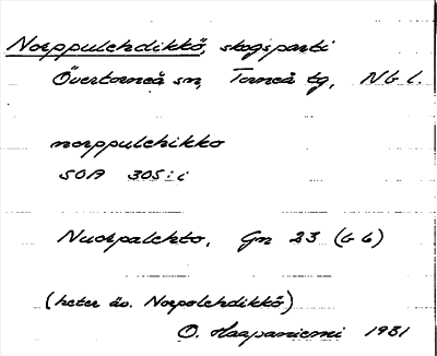 Bild på arkivkortet för arkivposten Norppulehdikkö