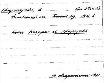Bild på arkivkortet för arkivposten Norpuajoki