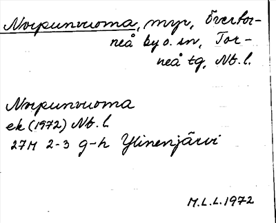 Bild på arkivkortet för arkivposten Norpunvuoma