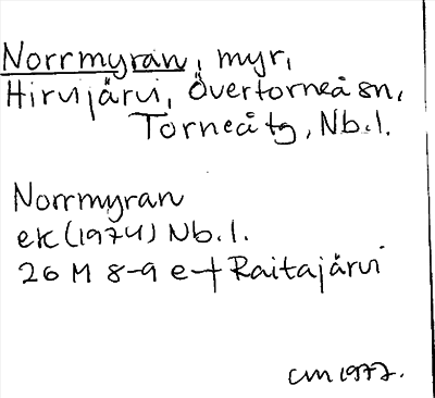 Bild på arkivkortet för arkivposten Norrmyran