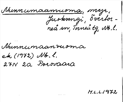 Bild på arkivkortet för arkivposten Nunnumaanvuoma