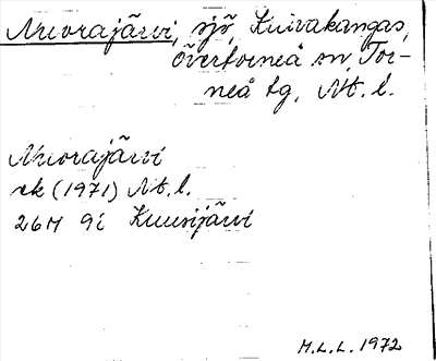 Bild på arkivkortet för arkivposten Nuorajärvi
