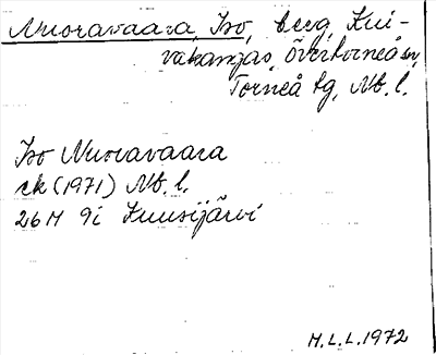Bild på arkivkortet för arkivposten Nuoravaara, Iso