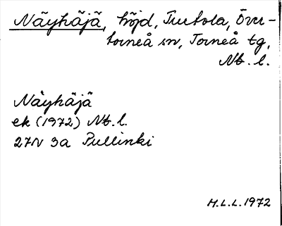 Bild på arkivkortet för arkivposten Näyhäjä